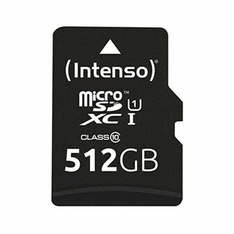 Micro SD kaart met adapter INTENSO 3423493 512 GB 45 MB/s 512 GB 2