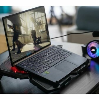Gaming Cooling Base voor Laptop Verbatim Surefire Bora Zwart 3