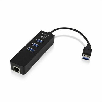 USB-HUB Ewent AAOAUS0127 3 x USB 3.1 RJ45 Plug and Play 1