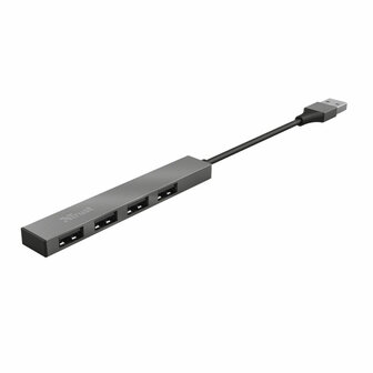 USB-HUB Trust 23786 USB x 4 Grijs Zilverkleurig Aluminium 3600 W 2