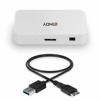 USB-HUB LINDY 43143 Wit 3