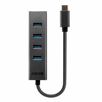 USB-HUB LINDY 43325 Grijs 2