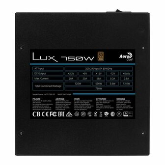 Voedingsbron Aerocool LUX 750W 750W ATX 750 W 80 Plus Bronze 5