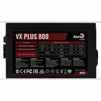 Voedingsbron Aerocool VX PLUS 800 800 W 130 W ATX 2