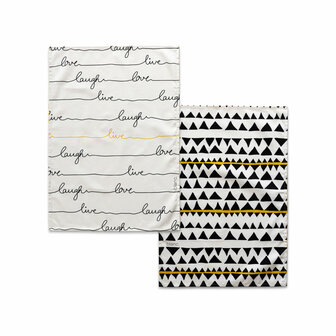 Keukendoek HappyFriday Blanc Live Multicolour 70 x 50 cm (2 Stuks) 1