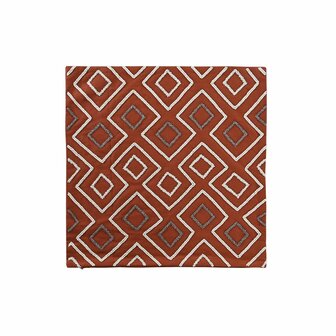 Kussenhoes DKD Home Decor Terra cotta Geometrisch 50 x 1 x 50 cm 1