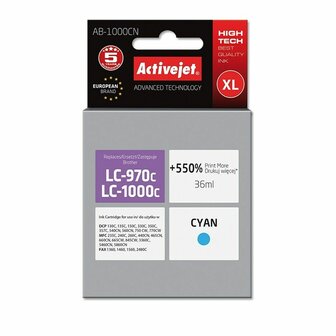 Originele inktcartridge Activejet AB-1000CN Cyaan 1