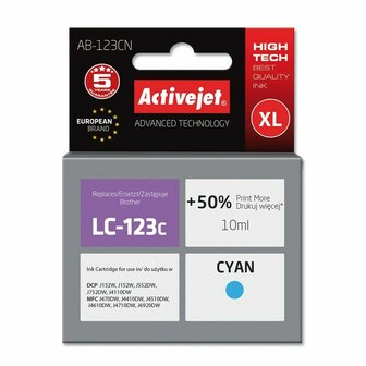 Originele inktcartridge Activejet AB-123CN Cyaan 1