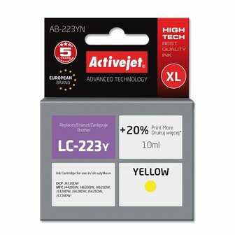 Originele inktcartridge Activejet AB-223YN Geel 1
