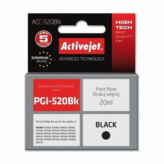 Compatibele inktcartridge Activejet ACC-520BN Zwart 1