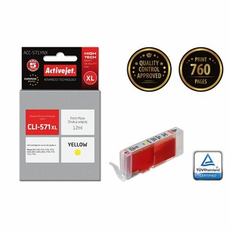 Originele inktcartridge Activejet ACC-571YNX Geel 2