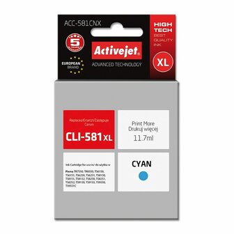 Originele inktcartridge Activejet ACC-581CNX Cyaan 1