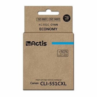 Compatibele inktcartridge Actis KC-551C Cyaan 1