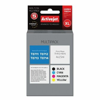 Originele inktcartridge Activejet AEB-715N Zwart/Cyaan/Magenta/Geel 3 1