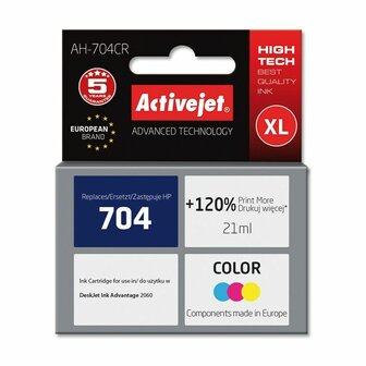 Originele inktcartridge Activejet AH-704BR Geel Cyaan/Magenta/Geel 1