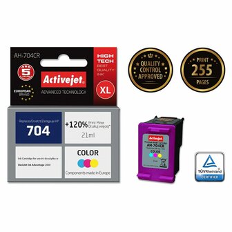 Originele inktcartridge Activejet AH-704BR Geel Cyaan/Magenta/Geel 2