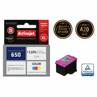 Originele inktcartridge Activejet AH-650CR Cyaan/Magenta/Geel 2