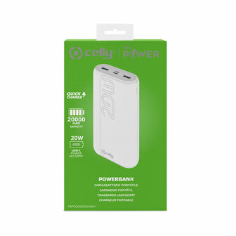 Powerbank Celly 20000 mAh Wit 3