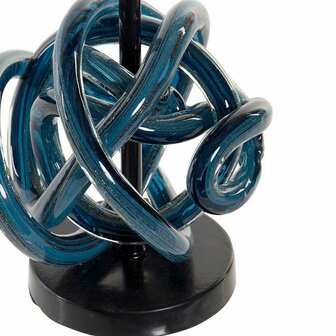 Kaarshouder DKD Home Decor 8424001723041 Kristal Blauw Metaal 13 x 13 x 25 cm 4