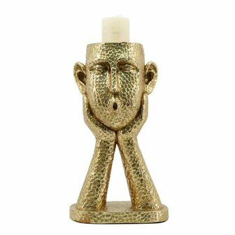 Kaarshouder DKD Home Decor Gouden Hars 18 x 13,5 x 31,5 cm 1