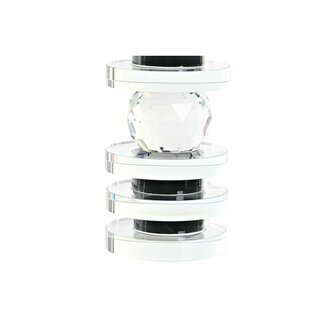 Kaarshouder DKD Home Decor Blauw Zwart Kristal 6 x 6 x 16 cm 4