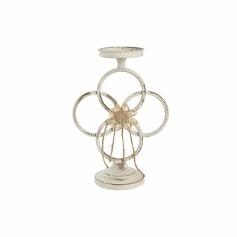 Kaarshouder DKD Home Decor 24 x 13 x 34 cm Metaal Wit 1