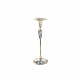Kaarshouder DKD Home Decor Zilverkleurig Acryl Aluminium 12 x 12 x 36 cm 1