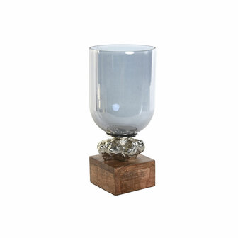 Kaarshouder DKD Home Decor 16,5 x 16,5 x 38,5 cm Kristal Aluminium 1
