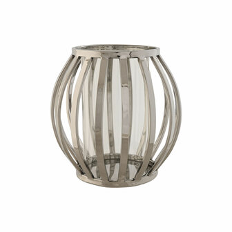 Kaarshouder Home ESPRIT Zilverkleurig Kristal Staal 19 x 19 x 19 cm 1