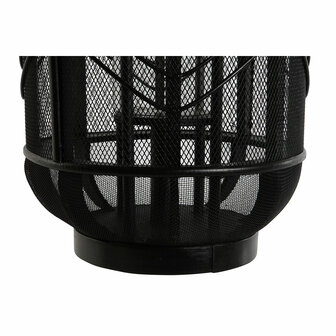 Kaarshouder Home ESPRIT Zwart Metaal 25,5 x 25,5 x 46,5 cm 3