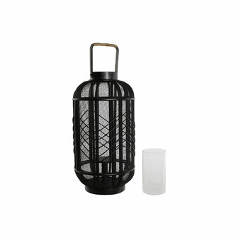 Kaarshouder Home ESPRIT Zwart Metaal 25,5 x 25,5 x 46,5 cm 5