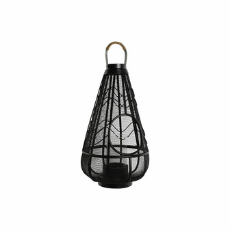 Kaarshouder Home ESPRIT Zwart Metaal 28 x 28 x 50 cm 1
