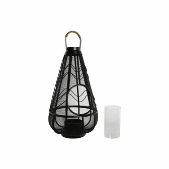 Kaarshouder Home ESPRIT Zwart Metaal 28 x 28 x 50 cm 5
