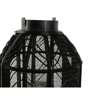 Kaarshouder Home ESPRIT Zwart Metaal 26,5 x 26,5 x 28 cm 3