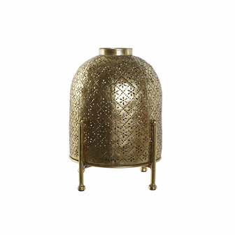 Kaarshouder Home ESPRIT Gouden Metaal Kristal 19 x 19 x 24,5 cm 1