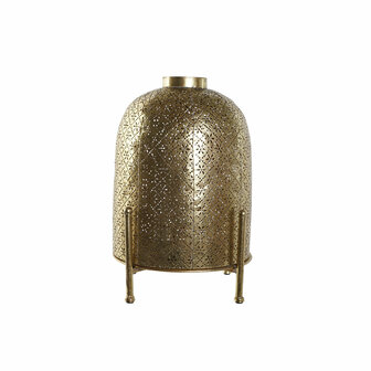 Kaarshouder Home ESPRIT Gouden Metaal Kristal 24 x 24 x 33 cm 1
