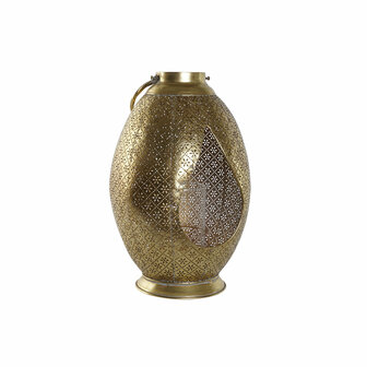Kaarshouder Home ESPRIT Gouden Metaal Kristal 24 x 24 x 38,5 cm 1