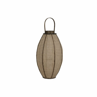 Kaarshouder Home ESPRIT Natuurlijk Jute Bamboe 34 x 34 x 60 cm 1