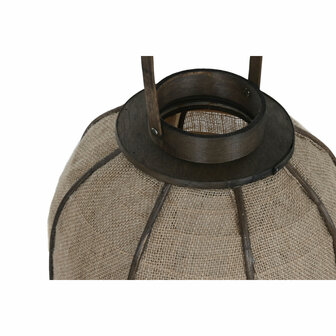 Kaarshouder Home ESPRIT Natuurlijk Jute Bamboe 33 x 33 x 61,5 cm 2