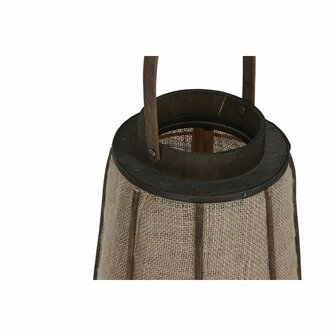 Kaarshouder Home ESPRIT Natuurlijk Jute Bamboe 33,5 x 33,5 x 66 cm 2