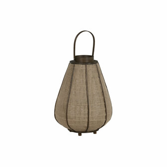 Kaarshouder Home ESPRIT Natuurlijk Jute Bamboe 36 x 36 x 48,5 cm 1
