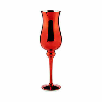 Kaarshouder Kristal Rood 13,5 x 4,5 x 13,5 cm (6 Stuks) 2