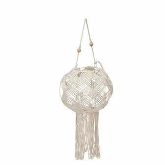 Kaarshouder Macram&eacute; Wit Katoen 23 x 24 x 23 cm (4 Stuks) 2