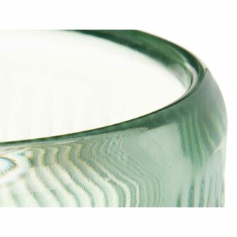Kaarshouder Strepen Groen Kristal 9 x 9,5 x 9 cm (12 Stuks) 4
