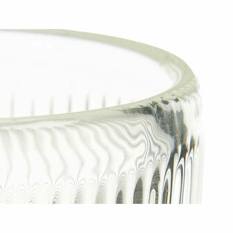 Kaarshouder Strepen Transparant Kristal 7,5 x 7,8 x 7,5 cm (12 Stuks) 4