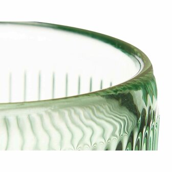 Kaarshouder Strepen Groen Kristal 7,5 x 7,8 x 7,5 cm (12 Stuks) 4