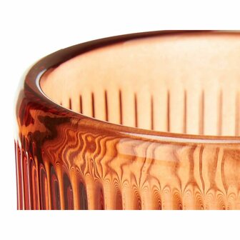 Kaarshouder Strepen Oranje Kristal 7,5 x 7,8 x 7,5 cm (12 Stuks) 4
