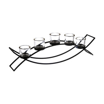 Kaarshouder Atmosphera Tealight Metaal (55 x 13,5 x 9 cm) 1