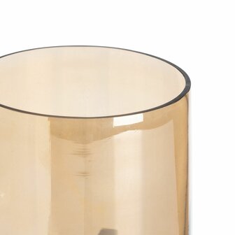 Kaarshouder Gouden Kristal Staal 12 x 12 x 23 cm 3