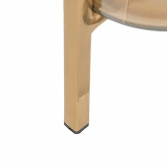 Kaarshouder Gouden Kristal Staal 12 x 12 x 23 cm 6